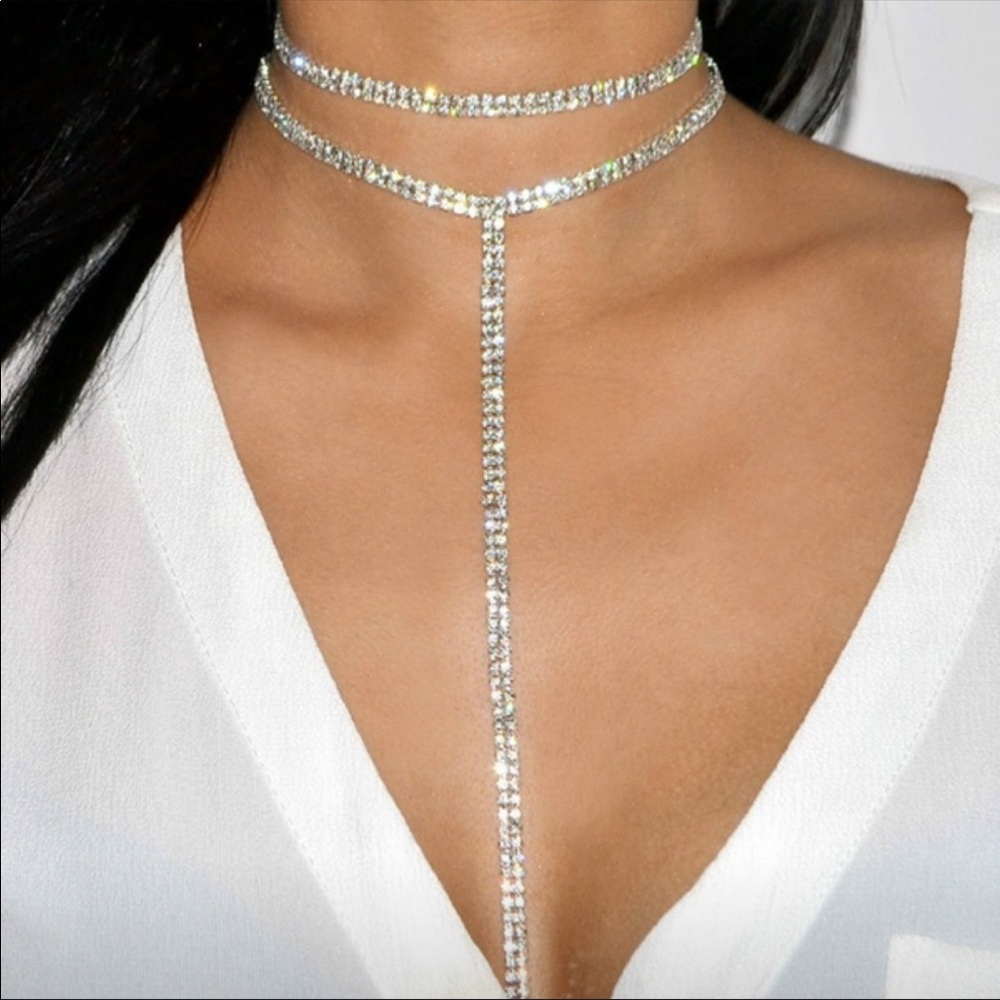 ✨Double Chocker Rhinestones Necklace✨